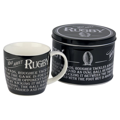 Rugby Mug in Tin Ceramic White