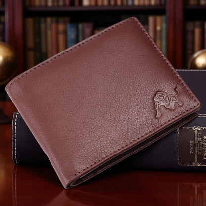 WILDBUFF Mens Brown Leather Wallet - Timeless Everyday Wallet, Gift Ready