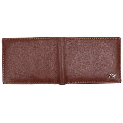 WILDBUFF Mens Black Over Flap Leather Wallet Timeless Everyday Wallet, Gift Ready