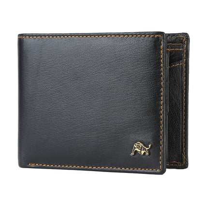 WILDBUFF Mens Brown Over Flap Leather Wallet Timeless Everyday Wallet, Gift Ready