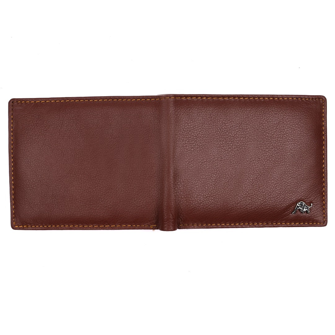 WILDBUFF Mens Brown Leather Wallet Timeless Everyday Wallet, Gift Ready