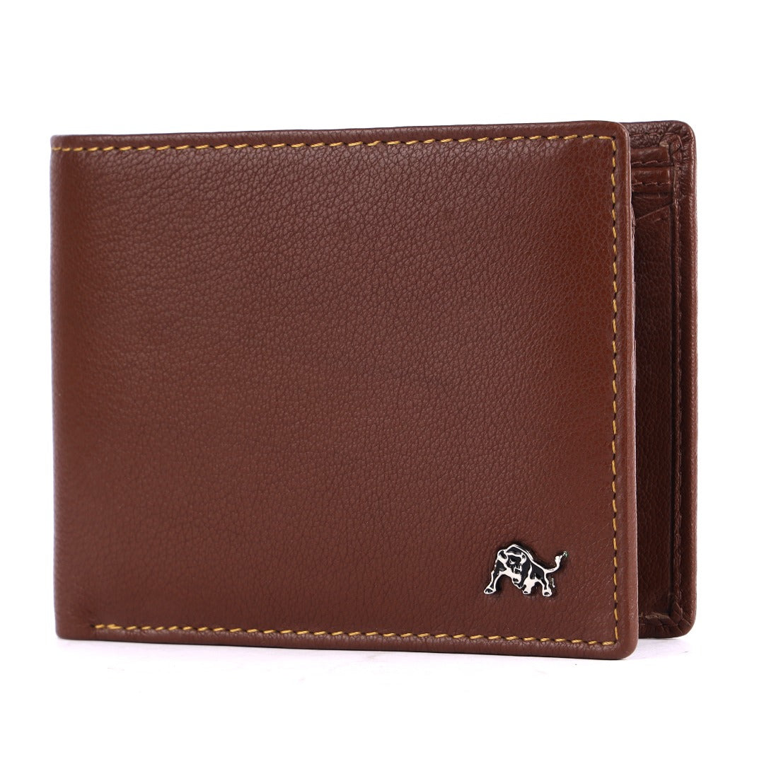 WILDBUFF Mens Brown Leather Wallet Timeless Everyday Wallet, Gift Ready