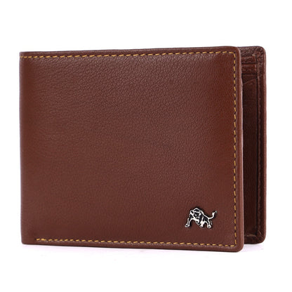WILDBUFF Mens Brown Leather Wallet Timeless Everyday Wallet, Gift Ready