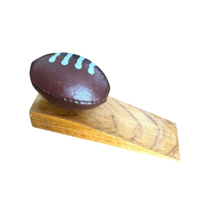 SPORTGIFTZ - Mini Rugby Ball Door Stop | Unique Home Decor for Rugby Fans 11cm