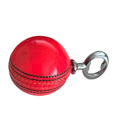 CRICKET-GIFTS - Real Pink Cricket Ball Bottle Opener Made from Genuine Leather For Cricket Fans