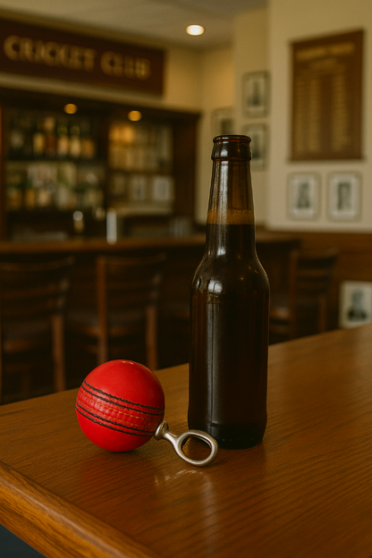 CRICKET-GIFTS - Real Pink Cricket Ball Bottle Opener Made from Genuine Leather For Cricket Fans