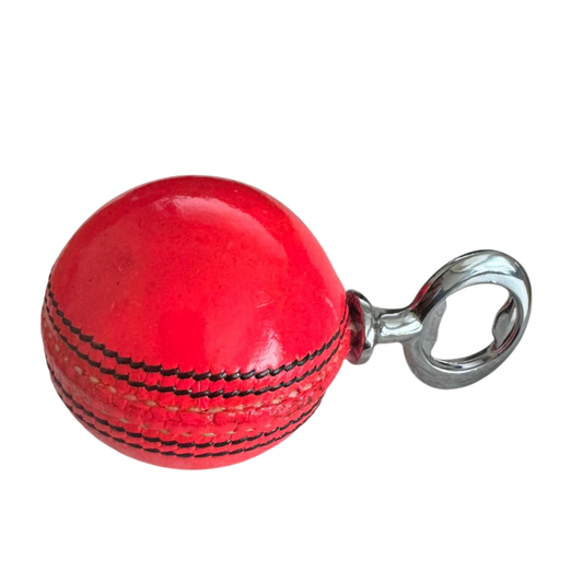 CRICKET-GIFTS - Real Pink Cricket Ball Bottle Opener Made from Genuine Leather For Cricket Fans