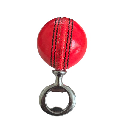 CRICKET-GIFTS - Real Pink Cricket Ball Bottle Opener Made from Genuine Leather For Cricket Fans