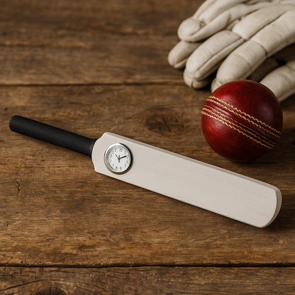 CRICKET-GIFTS Mini Bat Clock Ideal for Personalisation