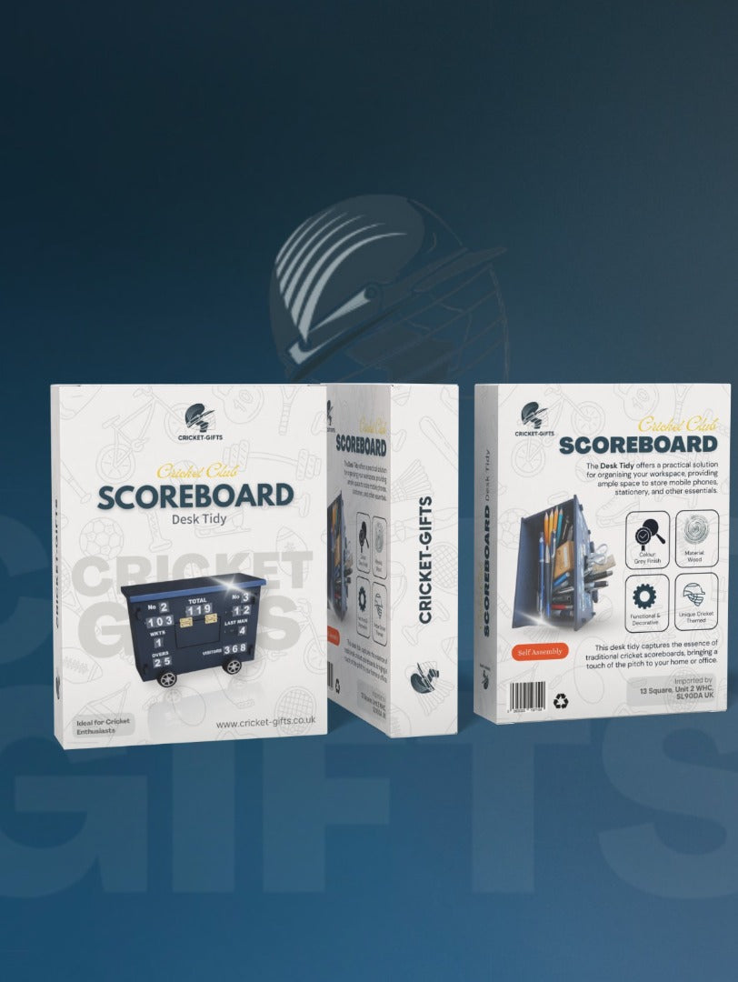 CRICKET-GIFTS Cricket Club Scoreboard Desk Tidy - Self Assembly