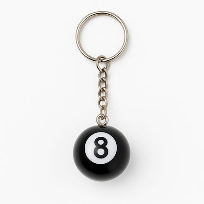 SPORTGIFTZ 8 Ball Key Ring ? Classic Pool Style Accessory