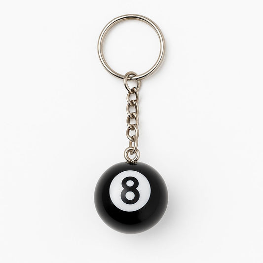 SPORTGIFTZ 8 Ball Key Ring ? Classic Pool Style Accessory