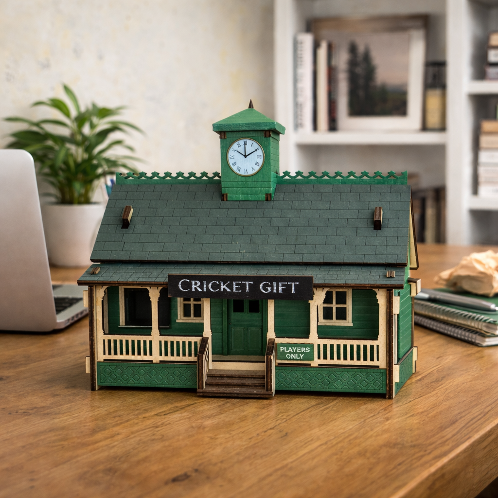 CRICKET-GIFTS Cricket Club Clubhouse Desk Tidy Self Assembly