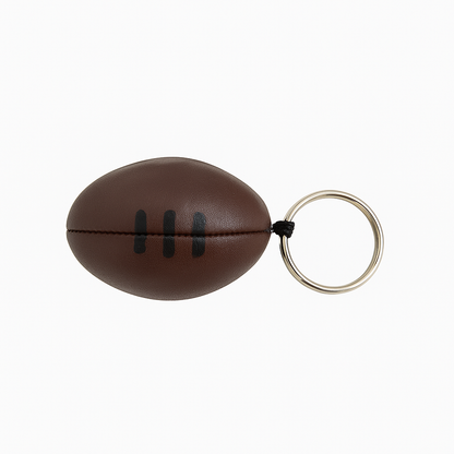 SPORTGIFTZ Rugby Ball Keychain Mini Sports Key Ring Accessory Brown Laces