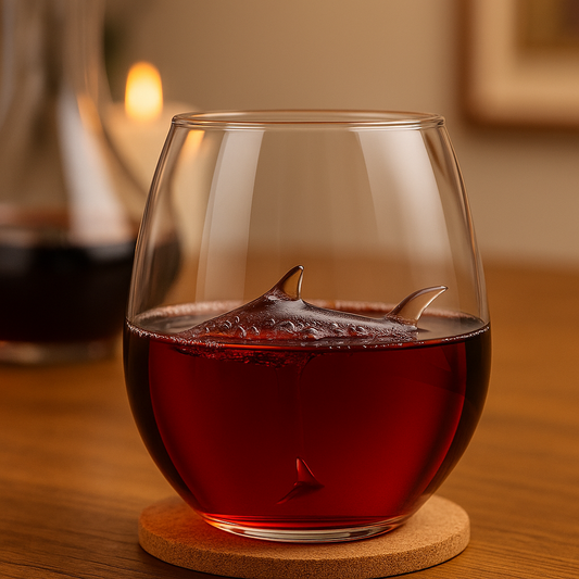 Shark in a Glass Drinking Glass