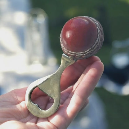 CRICKET-GIFTS Mini Cricket Ball Bottle Opener ? Unique Sports-Themed Bottle Opener Crafted from a Mini Cricket Ball