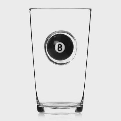 CueCraft Signature Pool Ball Glass ? A Handcrafted Tumbler Beer and Soft Drinks
