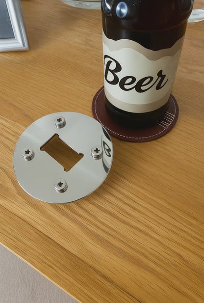 CRICKET-GIFTS - Half Cricket Ball Bottle Opener | Multipurpose Fridge Magnet & Paperweight | Durable Metal