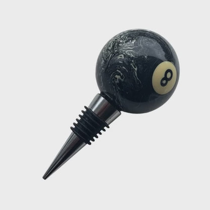 SPORTGIFTZ Pool Ball Wine & Spirit Bottle Stopper ? Stylish Billiards-Themed Seal for Bottles Up to 22mm ? Perfect Gift for Pool & Wine Lovers