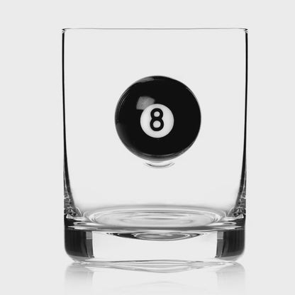 CueCraft Signature Pool Ball Glass A Handcrafted Tumbler for Whiskey, Brandy and More