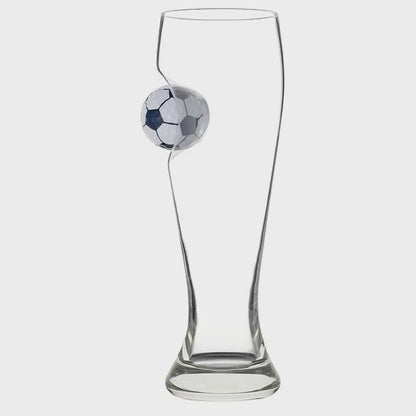Football-Themed Pilsner Beer Glass ? Unique Sports Fan Gift ? Tall Crystal-Clear Glass for Beer Lovers ? Perfect Gift for Football Enthusiasts & Game Nights
